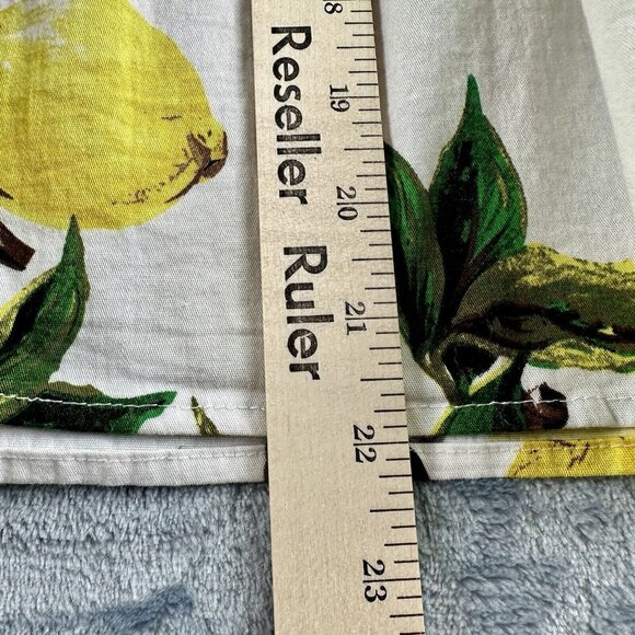 Taydey Womenβs Skirt XL White/Yellow Lemon  A-Line Pleated Vintage Cotton NWOT - Picture 5 of 16